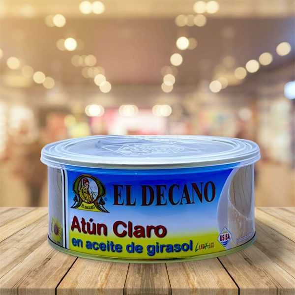 Atún Claro en Aceite de Girasol "El Decano" 1 Kg (680 gr escurrido)