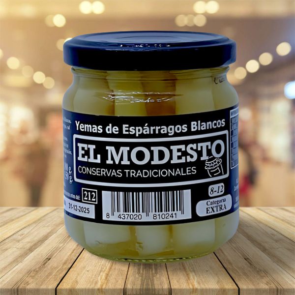 Yemas de Espárragos Blancos 8/12 Ud "El Modesto" 150 Gr