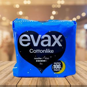 Compresas "Evax" Noche con Alas Cottonlike 9 Unidades