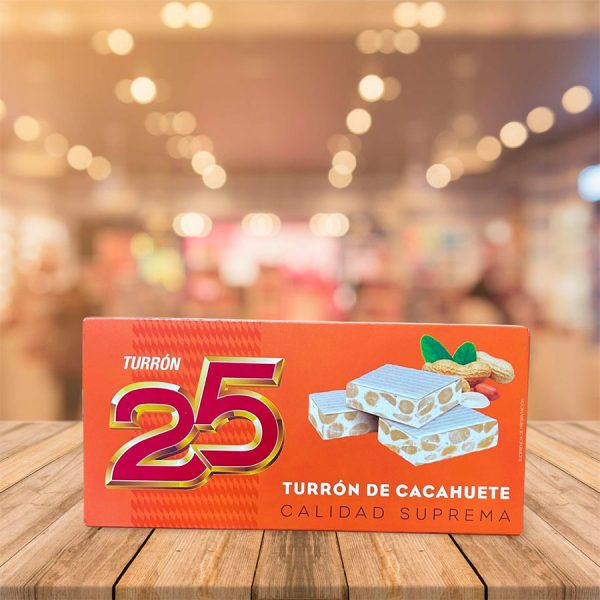 Tableta "Turrón 25" de Cacahuete 200 Gr